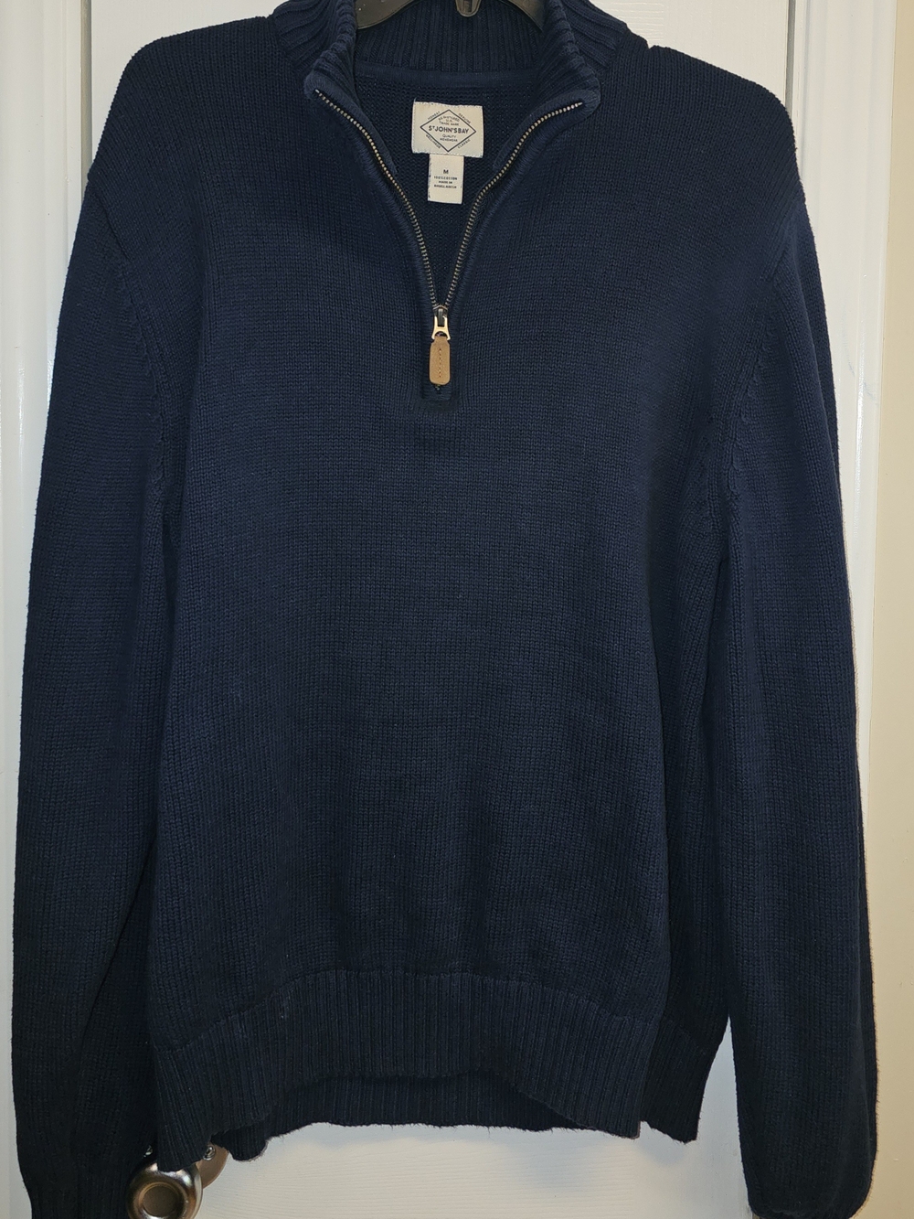 Classic Men's Navy Quarter-Zip Sweater